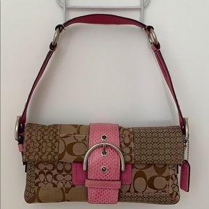 Coach signature snake patchwork handbag C05Q-3689
